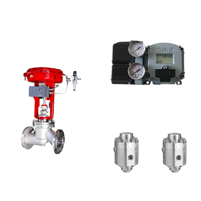 Valve de régulation pneumatique avec positionneur Masoneilan SVI2-21123111 et valve régulatrice de pression Tescom 26-1100