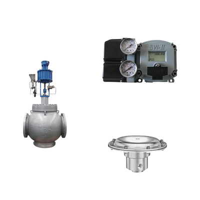 Valve de régulation pneumatique avec positionneur Masoneilan SVI2-21123111 et valve régulatrice de pression Tescom 44-4600