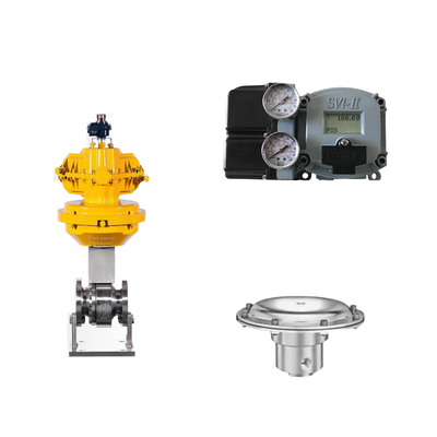 Valve de régulation pneumatique avec positionneur Masoneilan SVI2-21123111 et valve régulatrice de pression Tescom 44-4600