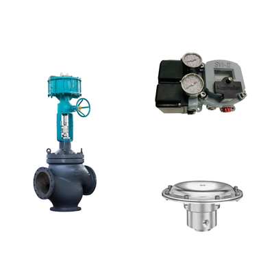 Valve de régulation pneumatique avec positionneur Masoneilan SVI2-22123121 et valve régulatrice de pression Tescom 44-4600