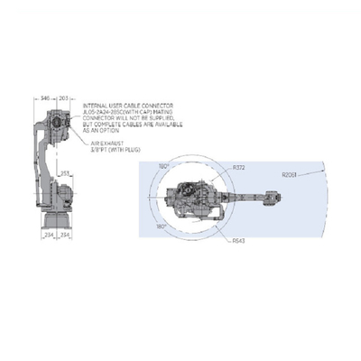 YASKAWA GP50 Robot industriel 50 kg Charge utile comme manipulateur automatique comme bras de robot à 6 axes