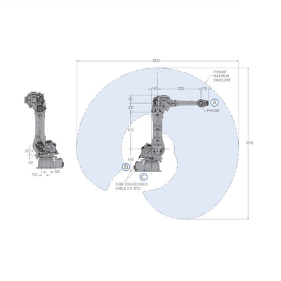 YASKAWA GP50 Robot industriel 50 kg Charge utile comme manipulateur automatique comme bras de robot à 6 axes