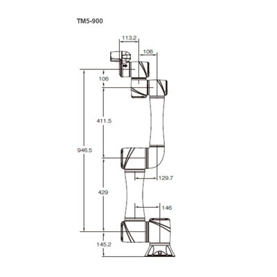 Techman Robot TM5-900 avec une portée de 900 mm et une charge utile de 4 kg de 6 manipulateurs Aixs en tant que cobot