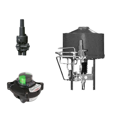 Valve de commande pneumatique avec positionneur Samson 3730-3 et Fisher 377