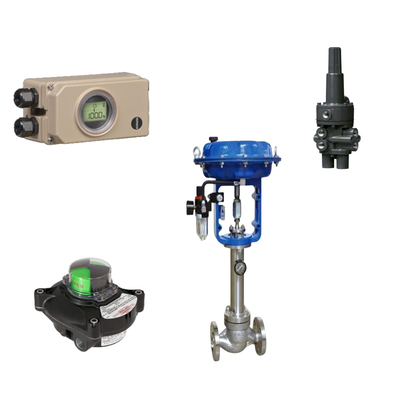 Valve de commande pneumatique avec positionneur Samson 3730-3 et Fisher 377