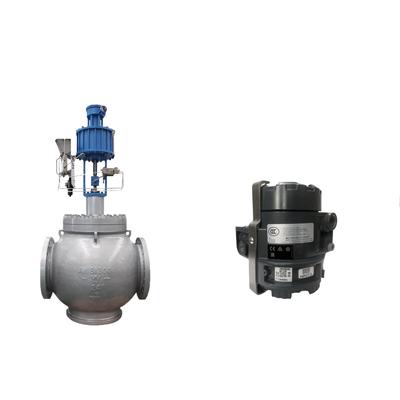 La valve à globe avec positionneur électropneumatique Samson 3725 et le transducteur électropneumatique Fisher 846