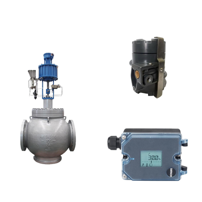 La valve à globe avec positionneur électropneumatique Samson 3725 et le transducteur électropneumatique Fisher 846