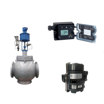 La valve à globe avec positionneur électropneumatique Samson 3725 et le transducteur électropneumatique Fisher 846
