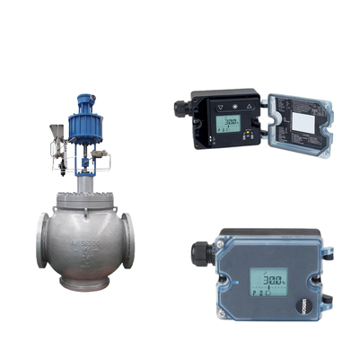 La valve à globe avec positionneur électropneumatique Samson 3725 et le transducteur électropneumatique Fisher 846