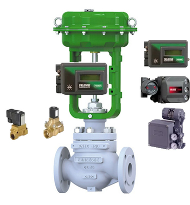 Valve de commande pneumatique avec soupape solénoïde Burkert et positionneur DVC6200 DVC2000 pour applications générales