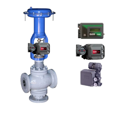 Valve de commande pneumatique de fabrication chinoise avec Fish-er DVC6200 pour les supports à haute température
