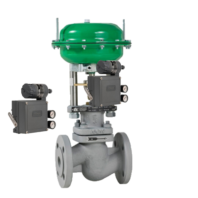 Valve de commande avec FISHER 3582I DVC6200 positionneur de vanne avec diaphragme 2/2-way résistant à haute température en stock
