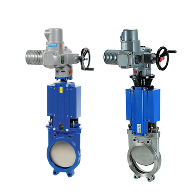 Valve de porte à couteau chinoise avec actionneur de valve électrique Auma SA SAR pour l'industrie du pétrole d'eau