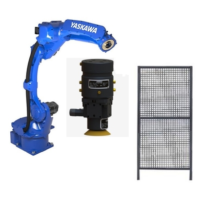 6 axes bras robotique Yaskawa GP12 avec CNGBS tête de meulage et clôture pour les robots de meulage CNC