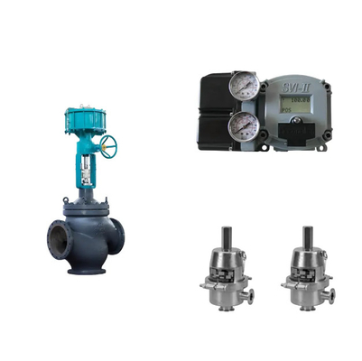 La soupape de contrôle en acier inoxydable utilise le positionneur de soupape Masoneilan SVI2-21123121 et le régulateur sanitaire Fisher SR5