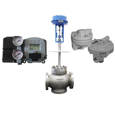 La soupape de commande en acier au carbone utilise le positionneur de soupape Masoneilan SVI2-21123111 et le convertisseur électrique Fisher846.