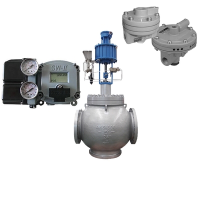 La soupape de commande en acier au carbone utilise le positionneur de soupape Masoneilan SVI2-21123111 et le convertisseur électrique Fisher846.