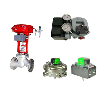 Ventilateur de commande avec positionneur de soupape Masoneilan SVI2-21113121 et soupape solénoïde universelle Emerson Asco L339
