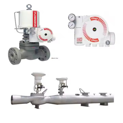 Station de réduction de pression et de déchauffement avec vanne de commande Valtek actuateur et vanne 3200MD