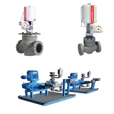 Station de réduction de pression et de déchauffement avec vanne de commande Valtek actuateur et vanne 3200MD