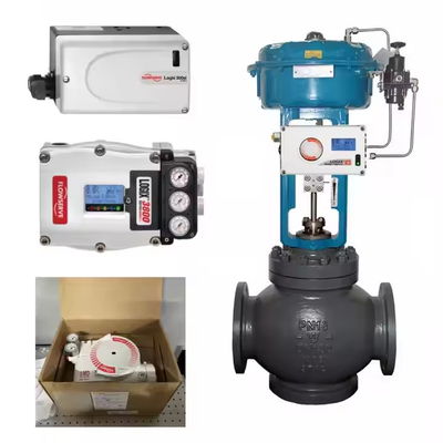 Valve de commande pneumatique avec positionneur de débit Logix série 3200 et vannes solénoïdes Burkert