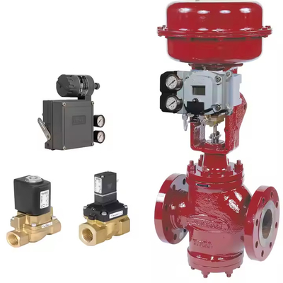 La valve de commande pneumatique avec Fish-Er 3582I et le régulateur Masoneilan et la valve solénoïde Burkert pour valve à billes en stock