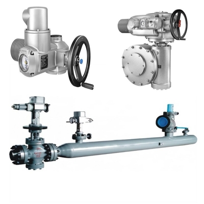Régulation de la pression/du débit Skid avec actionneur électrique Auma SA/SQ et boîte de vitesses multi-rotation GK/GST/GHT