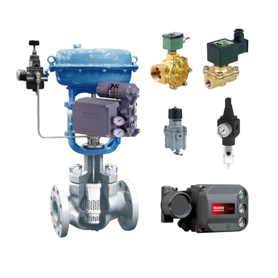 Valve de commande chinoise équipée d'un positionneur de vanne intelligent Fisher 3582i DVC6200 DVC2000 DVC510si et d'une vanne solénoïde ASCO