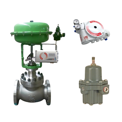 La valve de commande pneumatique linéaire avec le serveur de débit LOGIX 520MD DIGITAL HART VALVE POSITIONER et ASCO soupape solénoïde en stock