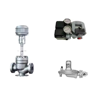 Valve de commande pneumatique avec positionneur Masoneilan SVI2-21123111 et valve régulatrice de pression Fisher T205B