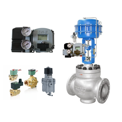 Valve de commande pneumatique avec positionneur Masoneilan SVI2-21113121 et vanne de régulation de pression Fisher SR5