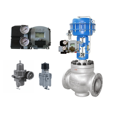 Vente à chaud soupape de commande pneumatique avec positionneur Masoneilan SVI2-21113121 et soupape de régulation de pression