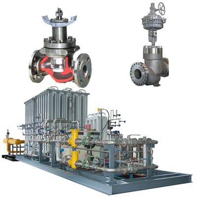 Le débit de la valve de régulation de la dérive est équipé de valves KOSO 500M/500D et 5200LA/6300LA, actionneurs pneumatiques et positionneurs de valves EP800.