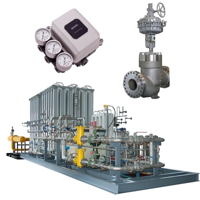 Le débit de la valve de régulation de la dérive est équipé de valves KOSO 500M/500D et 5200LA/6300LA, actionneurs pneumatiques et positionneurs de valves EP800.
