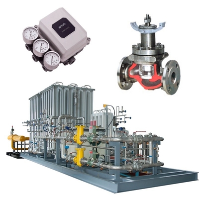 Le débit de la valve de régulation de la dérive est équipé de valves KOSO 500M/500D et 5200LA/6300LA, actionneurs pneumatiques et positionneurs de valves EP800.