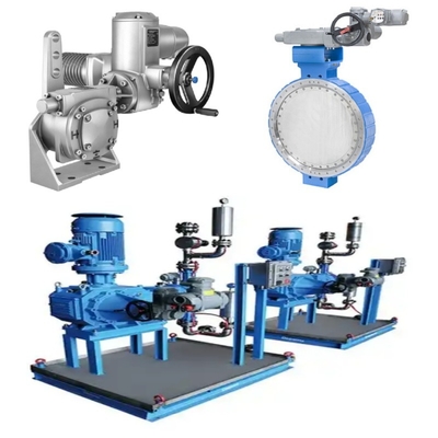 Contrôle de pression / débit Skid Samson LTR 43 Ventilateurs papillons et actionneurs électriques Auma et boîtes à dents