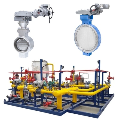 Contrôle de pression / débit Skid Samson LTR 43 Ventilateurs papillons et actionneurs électriques Auma et boîtes à dents