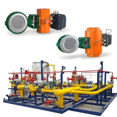 Valve papillon Fisher avec actionneur pneumatique Bettis et contrôleur DVC6200