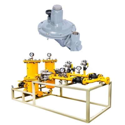 Ventilateur à gaz naturel équipé de régulateurs de la série Emerson Fisher T205/T205M et de manomètre WIKA