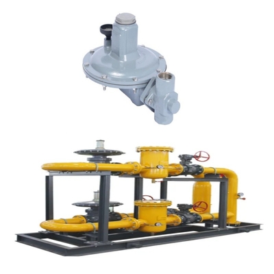 Ventilateur à gaz naturel équipé de régulateurs de la série Emerson Fisher T205/T205M et de manomètre WIKA