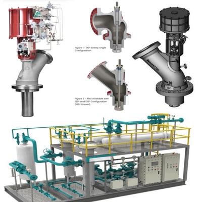 Valve de commande pneumatique avec signal de commande linéaire de 4 à 20 MA et connexion à flèche pour la plage de pression