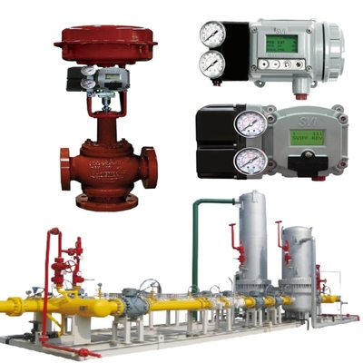 Valve de régulation de débit pneumatique avec connexion de type bride en fer noduleux ductile et bouchon rotatif excentrique
