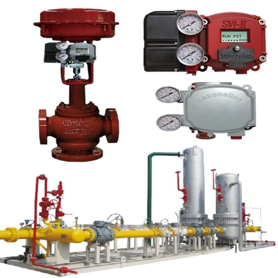 Valve de régulation de débit pneumatique avec connexion de type bride en fer noduleux ductile et bouchon rotatif excentrique