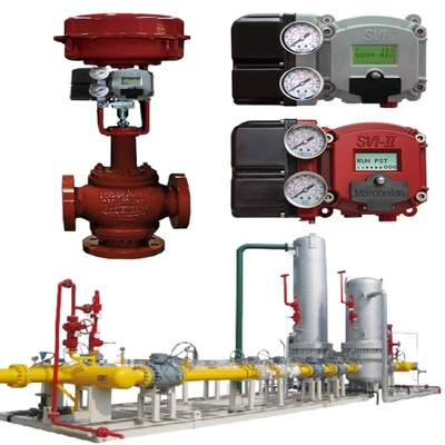 Valve de régulation de débit pneumatique avec connexion de type bride en fer noduleux ductile et bouchon rotatif excentrique
