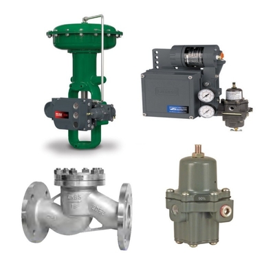 Valve de commande avec actionneur pneumatique Fisher 667/657 DVC6200/3582/3582I et régulateur de filtre 67CFR-225