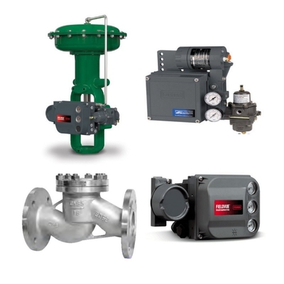 Valve de commande avec actionneur pneumatique Fisher 667/657 DVC6200/3582/3582I et régulateur de filtre 67CFR-225