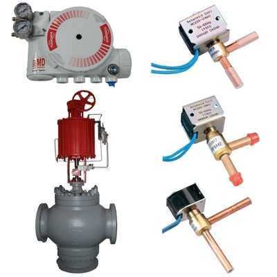 Contrôleur de soupape à flux Logix 3200MD Positionneur, équipé d' un actionneur pneumatique et d' une soupape solénoïde DELIXE