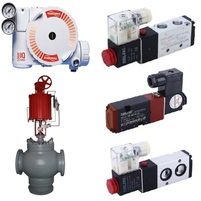 Contrôleur de soupape à flux Logix 3200MD Positionneur, équipé d' un actionneur pneumatique et d' une soupape solénoïde DELIXE