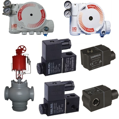 Contrôleur de soupape à flux Logix 3200MD Positionneur, équipé d' un actionneur pneumatique et d' une soupape solénoïde DELIXE