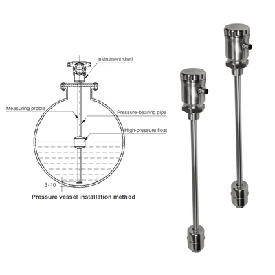 Émetteur de niveau en acier inoxydable FeeJoy FJM-L Émetteur de niveau magnétostrictif pour les réservoirs de stockage
